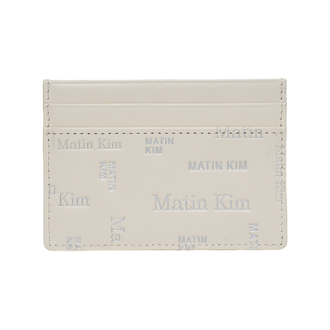 MK2677WL005MIV Matin Kim All-Over Logo Card Wallet In Ivory