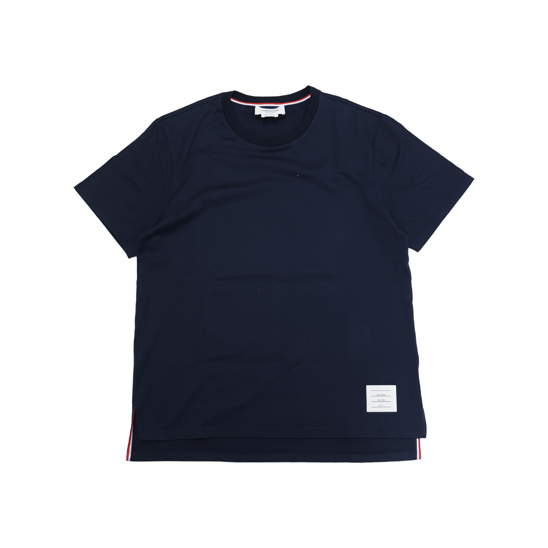 ITV6M2V39TW5 Thom Browne Medium Weight Jersey T-Shirt Navy