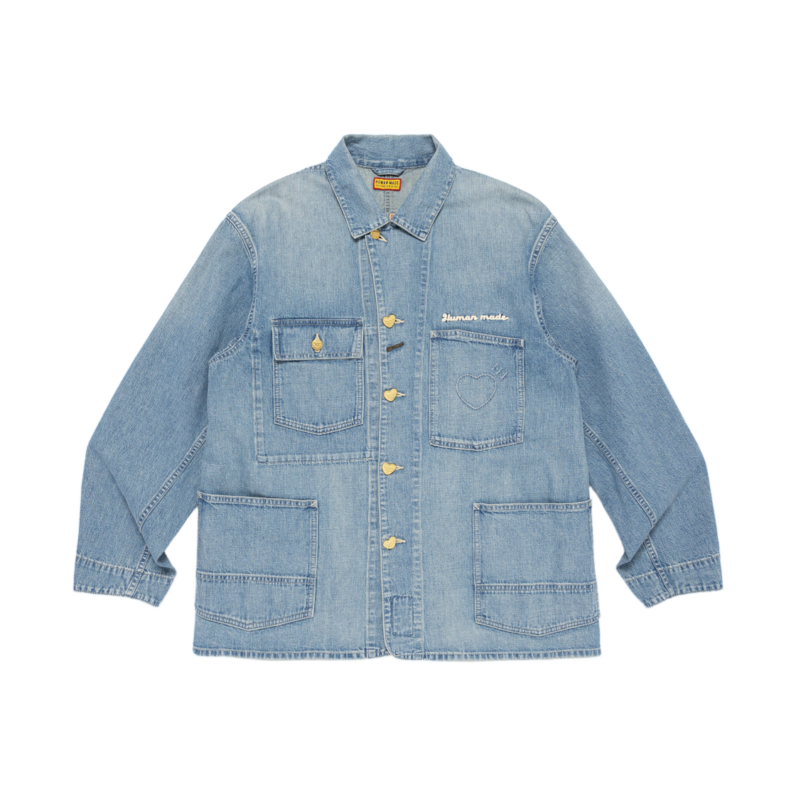 휴먼 메이드 데님 커버올 자켓 인디고(Human Made Denim Coverall Jacket Indigo) - 2
