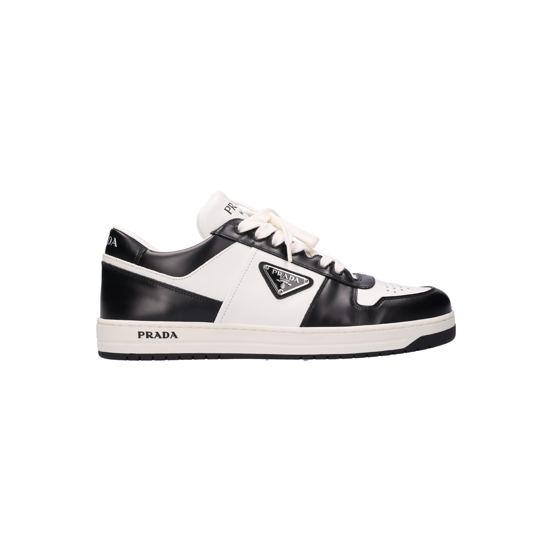 ITPAKFDWQGR5 Prada Downtown Sneakers White & Black