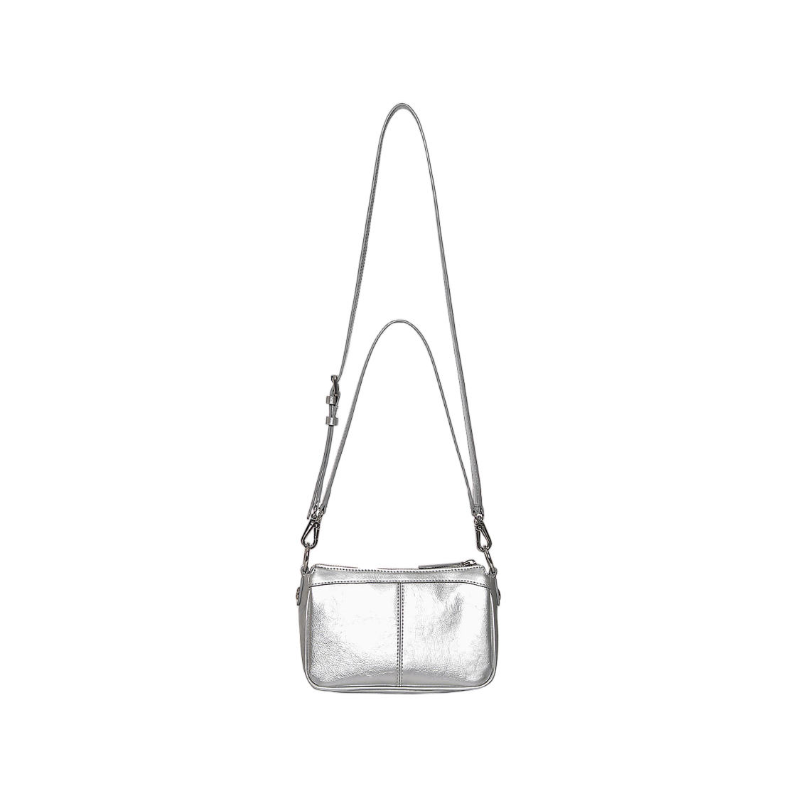 마뗑킴 바이커 투 웨이 미니 백 실버(Matin Kim Biker Two Way Mini Bag In Silver) - 3
