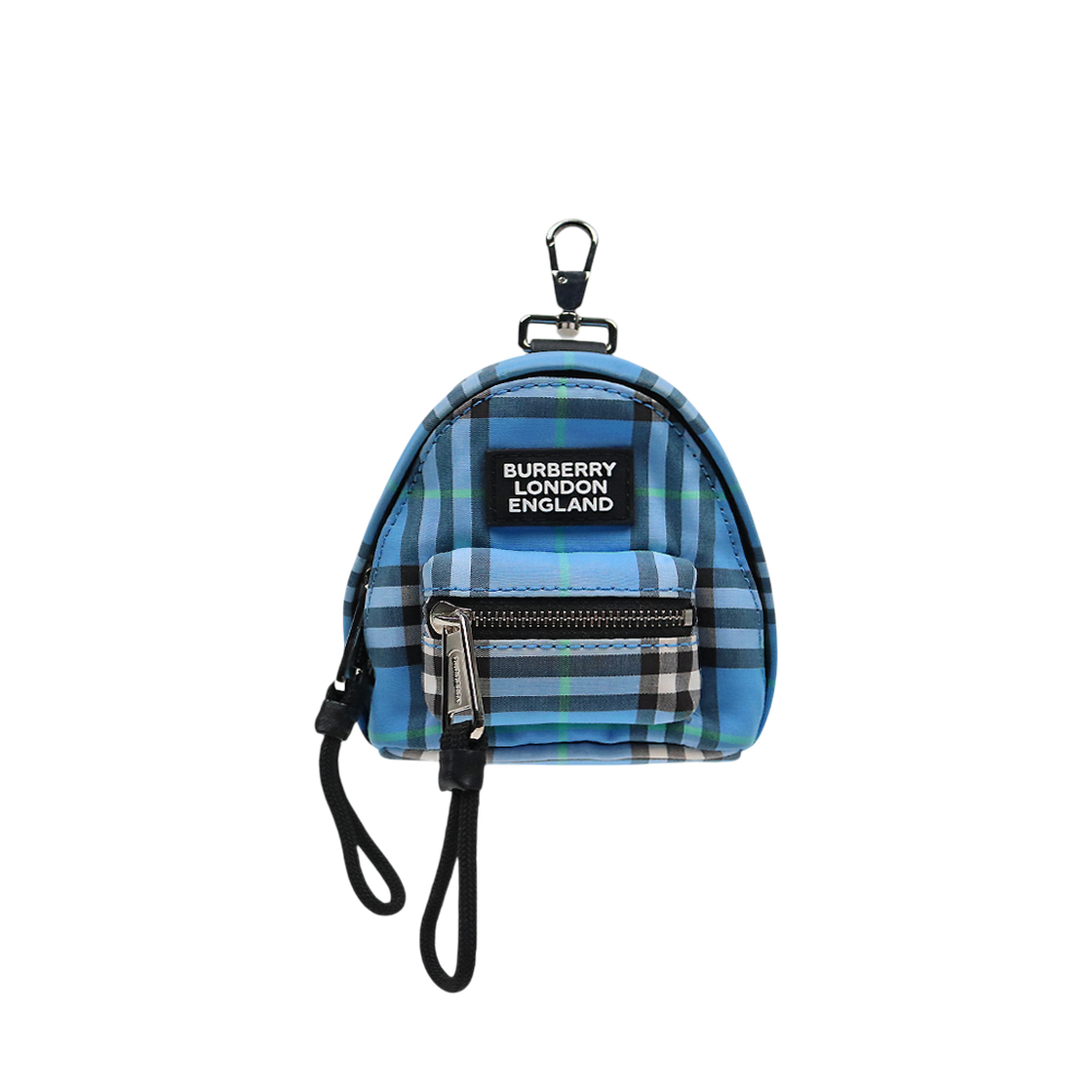 ITQNVFJE842I Burberry Blue Check Backpack Keychain C-B49322