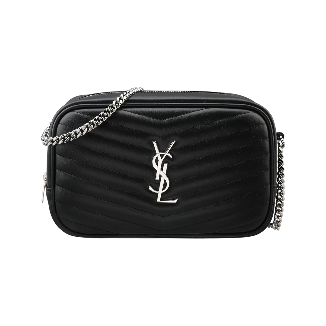 748849 DV702 1000 [25% 쿠폰] Saint Laurent Mini Lou in Quilted Leather Silver Black