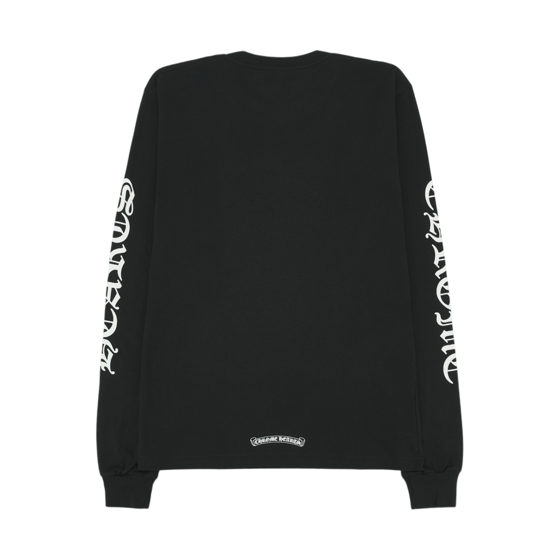 크롬하츠 넥 스크립트 로고 포켓 롱슬리브 티셔츠 블랙 화이트(Chrome Hearts Neck Script Logo Pocket Long Sleeve T-Shirt Black White) - 2