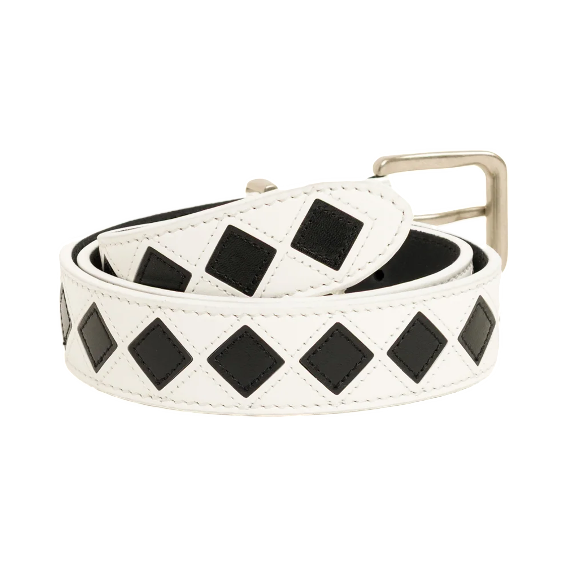 스투시 아가일 레더 벨트 본(Stussy Argyle Leather Belt Bone) - 2