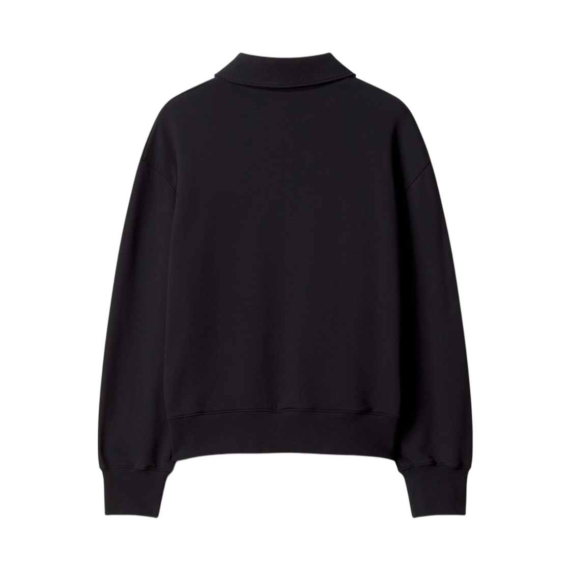 메종 키츠네 프로파일 폭스 지퍼 폴로 스웨트셔츠 블랙(Maison Kitsune Profile Fox Zipped Polo Sweatshirt Black) - 2