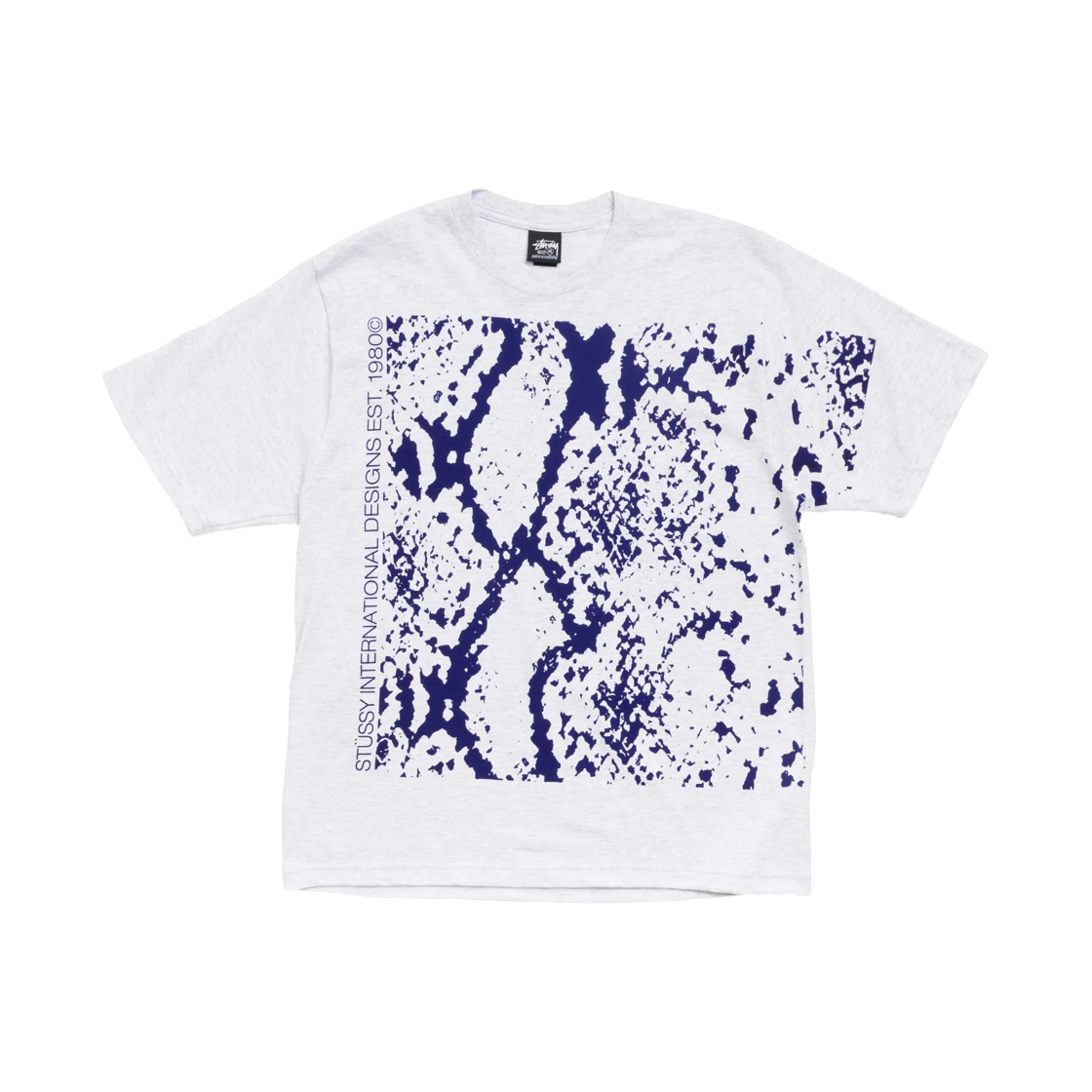 1905199 Stussy Snakeskin T-Shirt Ash Heather