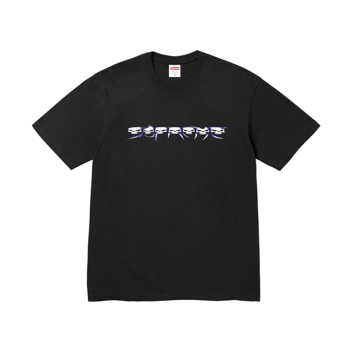 - Supreme Skulls Spellout T-Shirt Black - 26FW