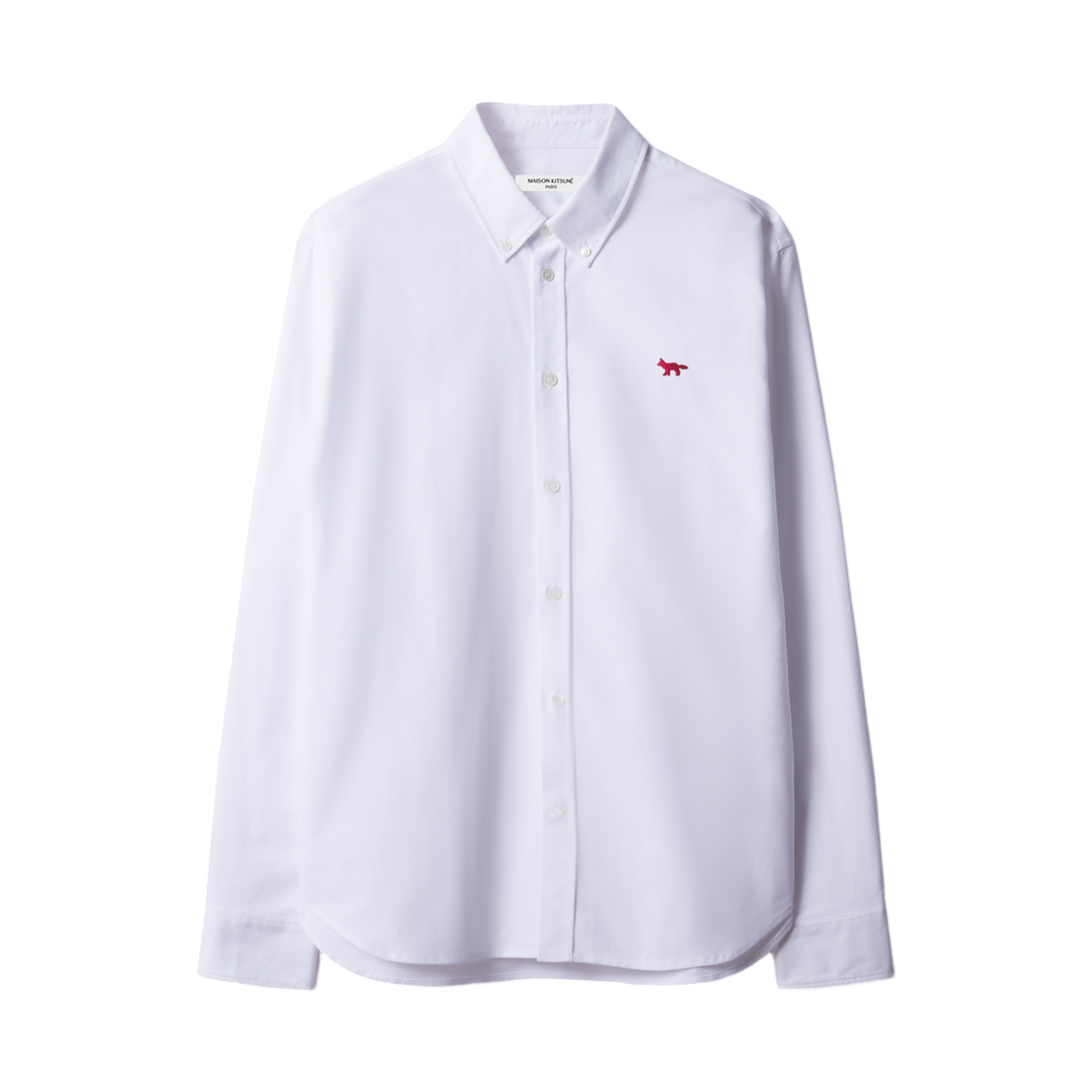 QM00425WC5062-P100 Maison Kitsune Profile Fox Casual Shirt White