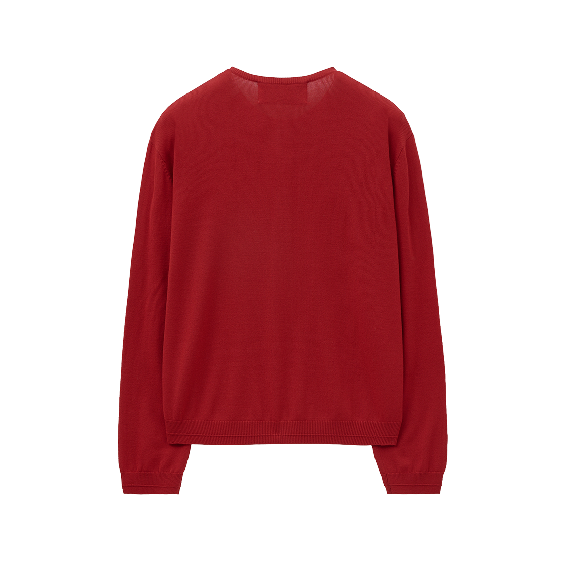 세터 로렌 베이직 크루넥 파인 가디건 레드(SATUR Loren Basic Crewneck Fine Cardigan Red) - 2
