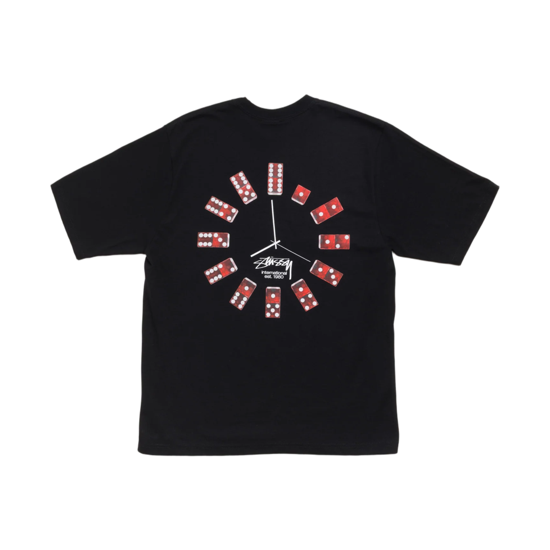 1905202 Stussy Dice Clock T-Shirt Black