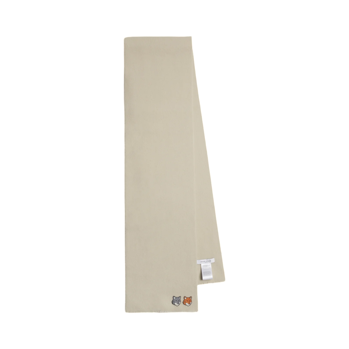 MRUAT04WB0060-0558 Maison Kitsune Double Fox Head Scarf Ash Green