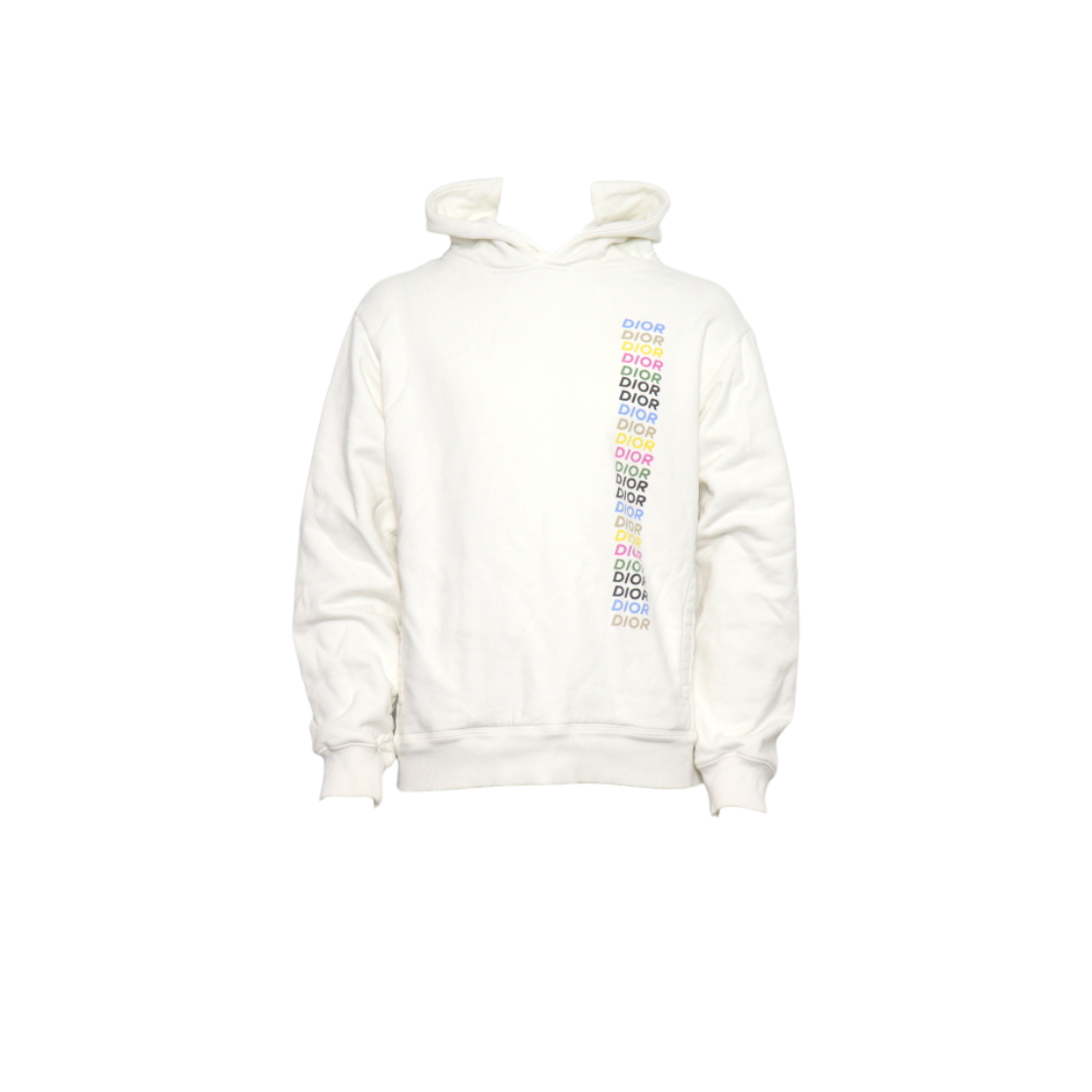 IT8NJHRVGI4H Dior White Cotton Multi-Logo Hoodie