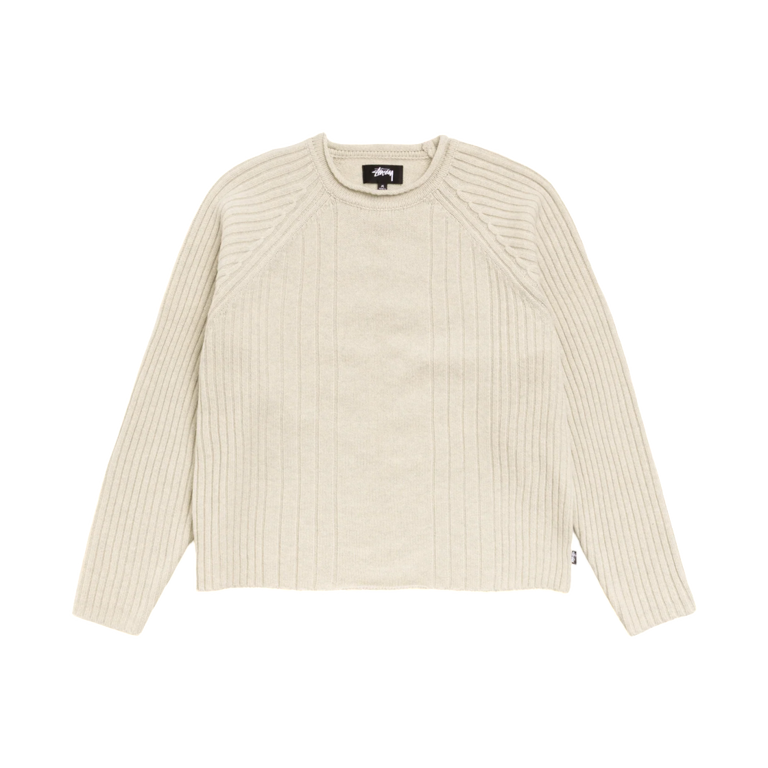 117314 Stussy Merino Roll Neck Sweater Natural