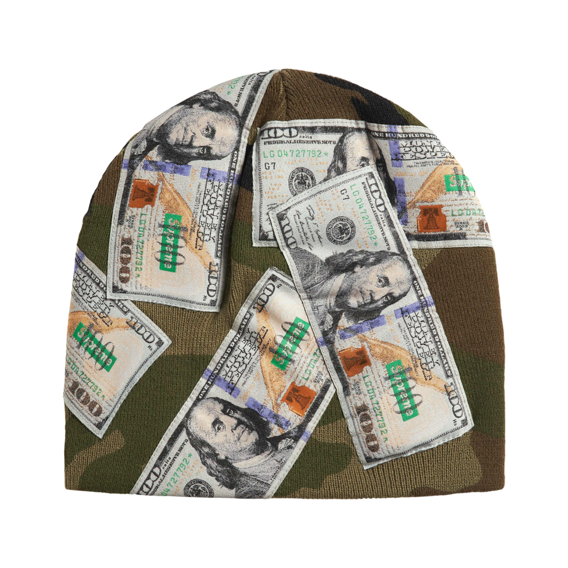 - Supreme Money Beanie Woodland Camo - 26FW