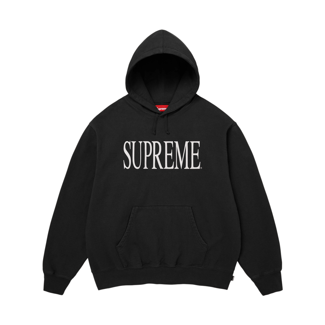 - Supreme Capital Hooded Sweatshirt Black - 26FW