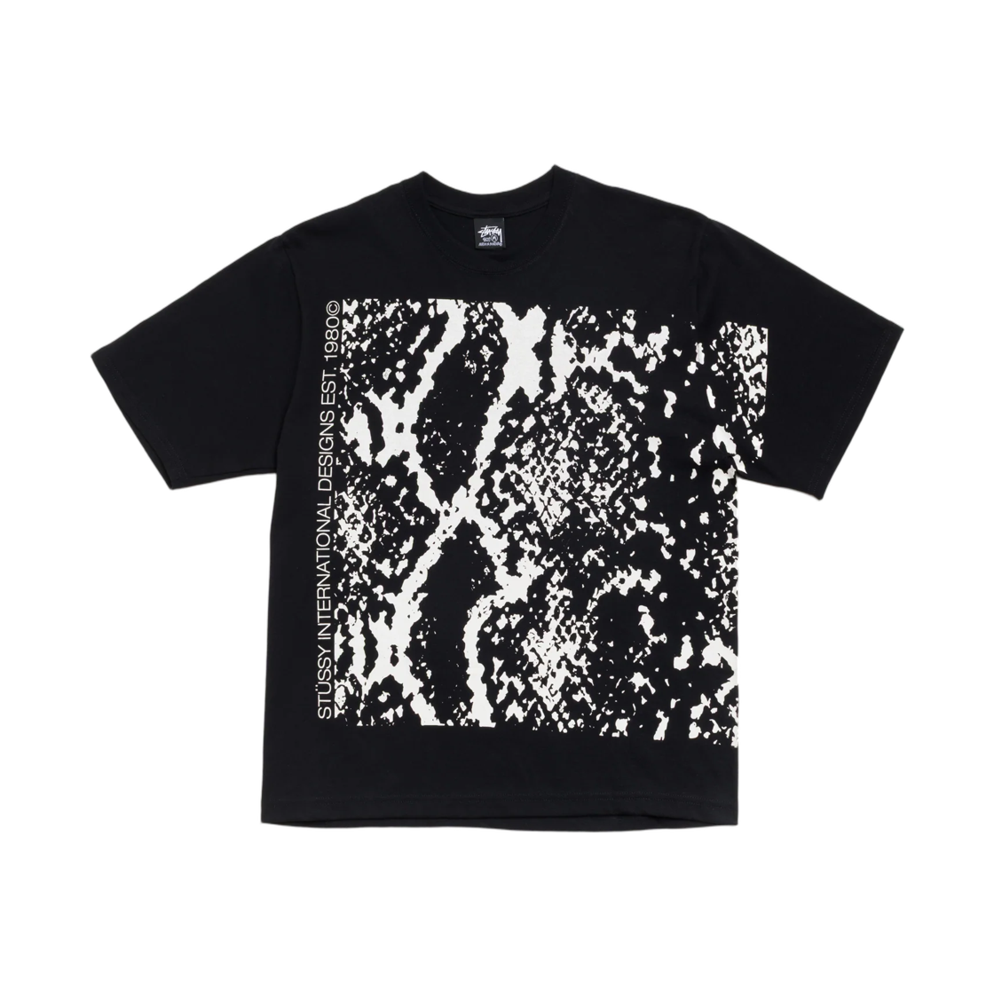 1905199 Stussy Snakeskin T-Shirt Black
