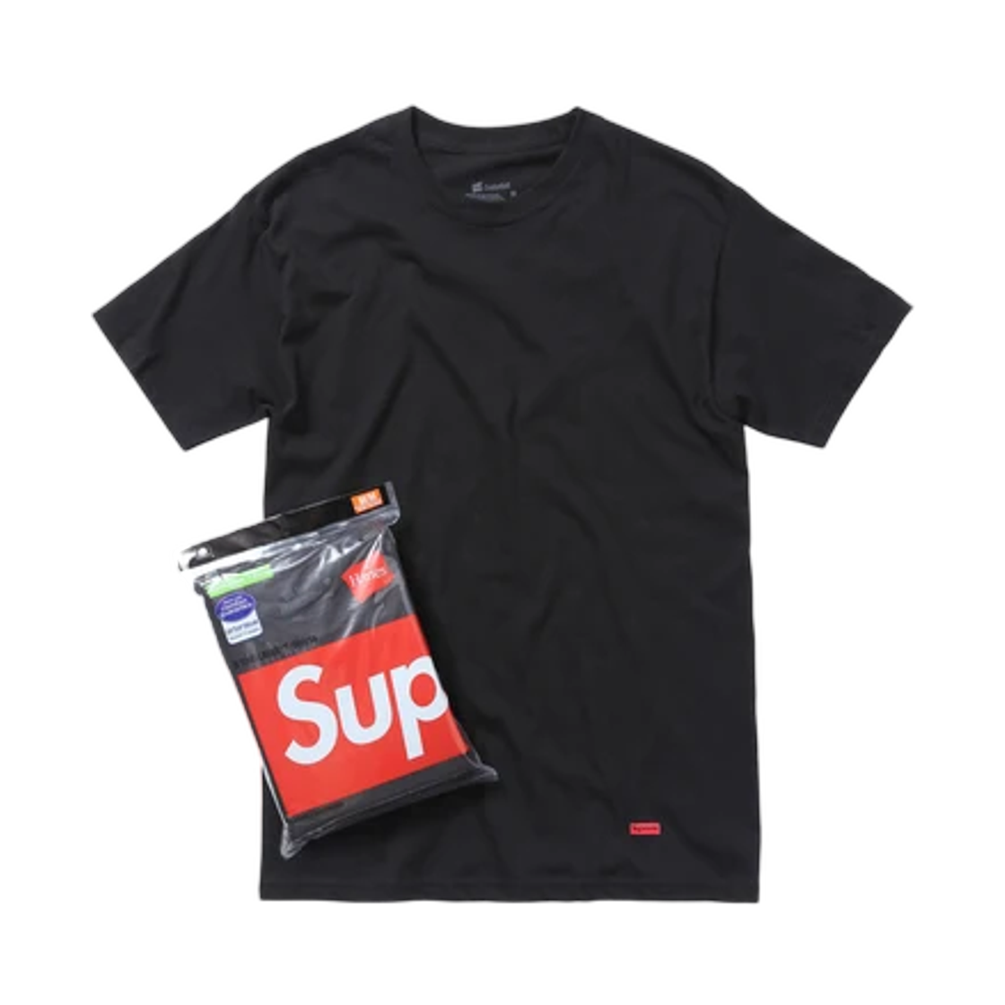 - Supreme Hanes Tagless T-Shirt Black (3 Pack) - 26FW