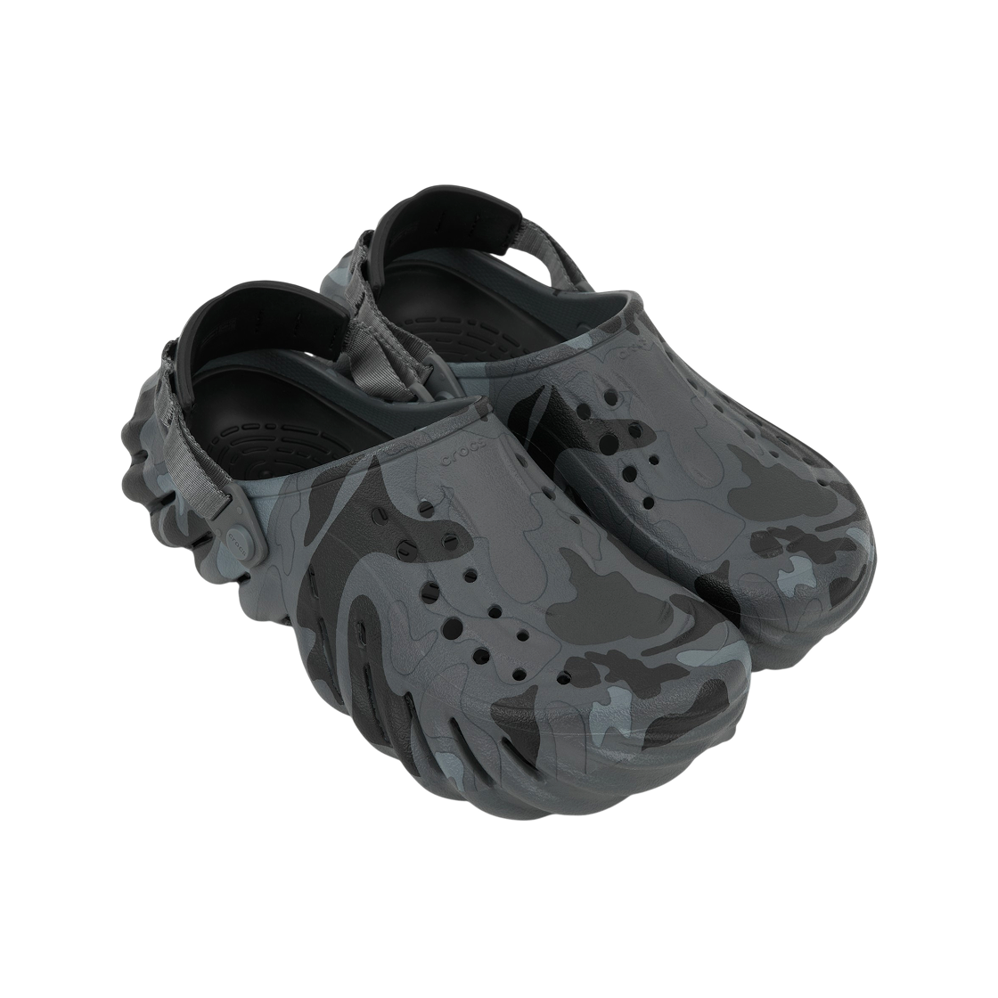 크록스 에코 덕 카모 클로그 차콜 블랙(Crocs Echo Duck Camo Clog Charcoal Black) - 4