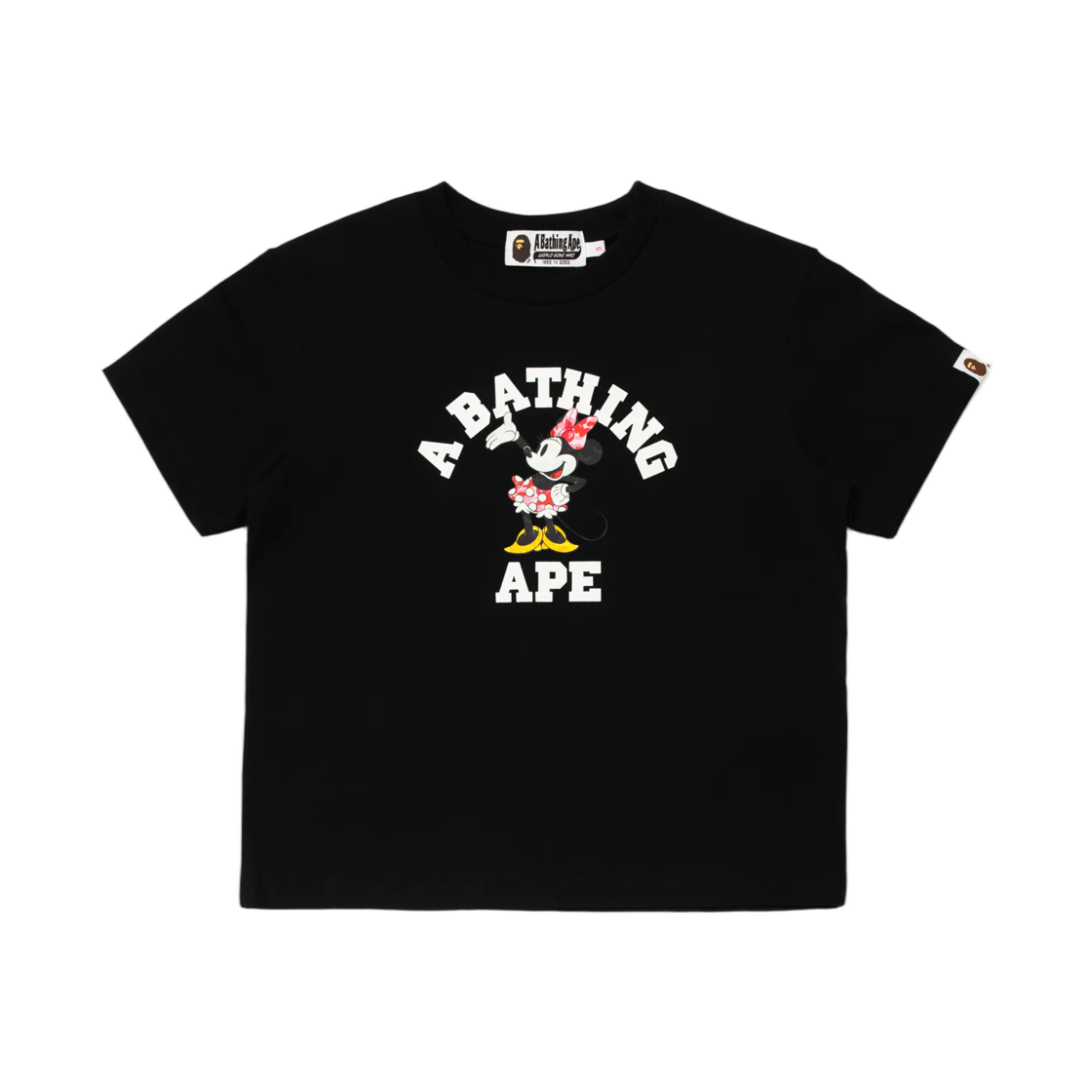 - (W) BAPE x Disney Minnie Mouse College Mini T-Shirt Black