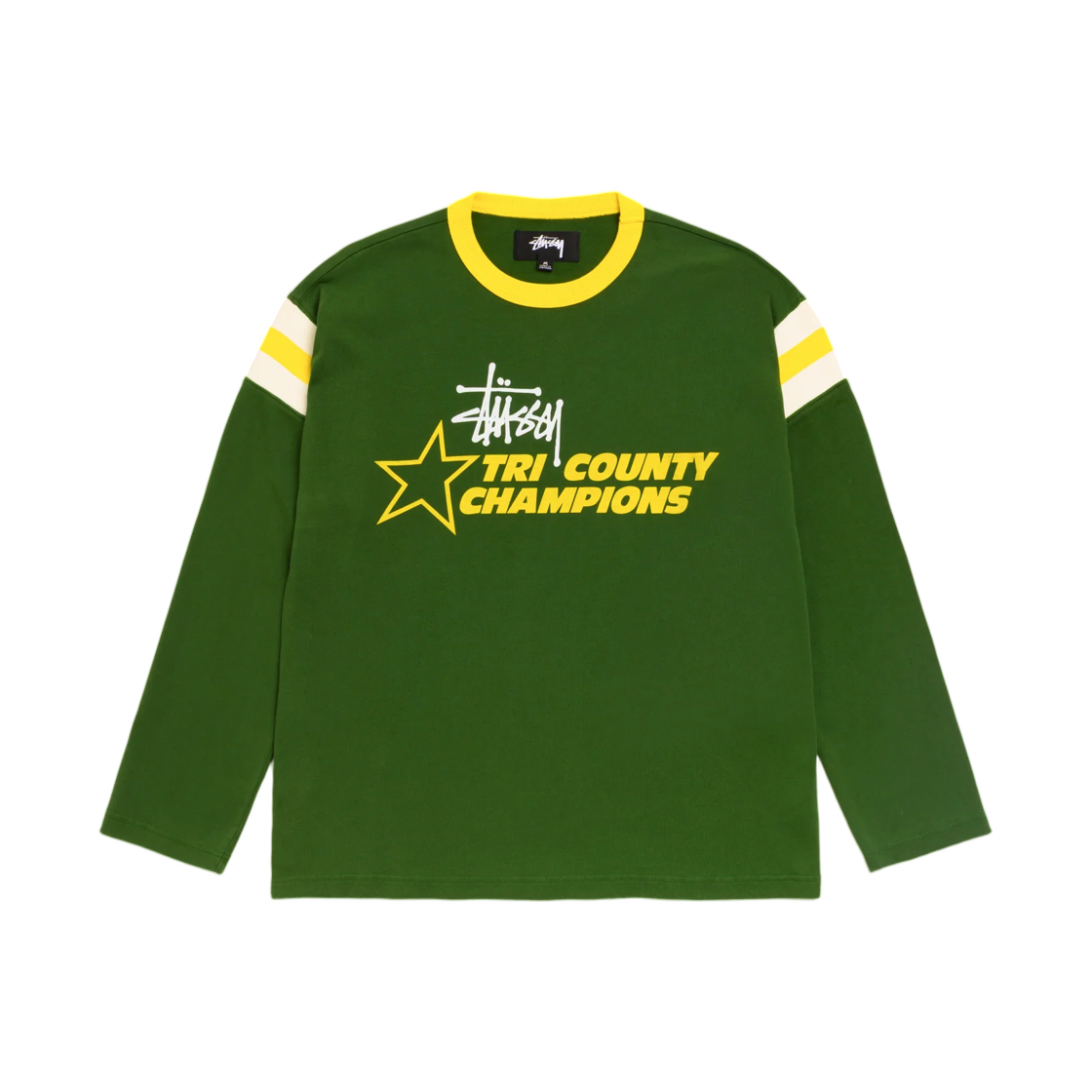 1140400 Stussy LS Ringer T-Shirt Green