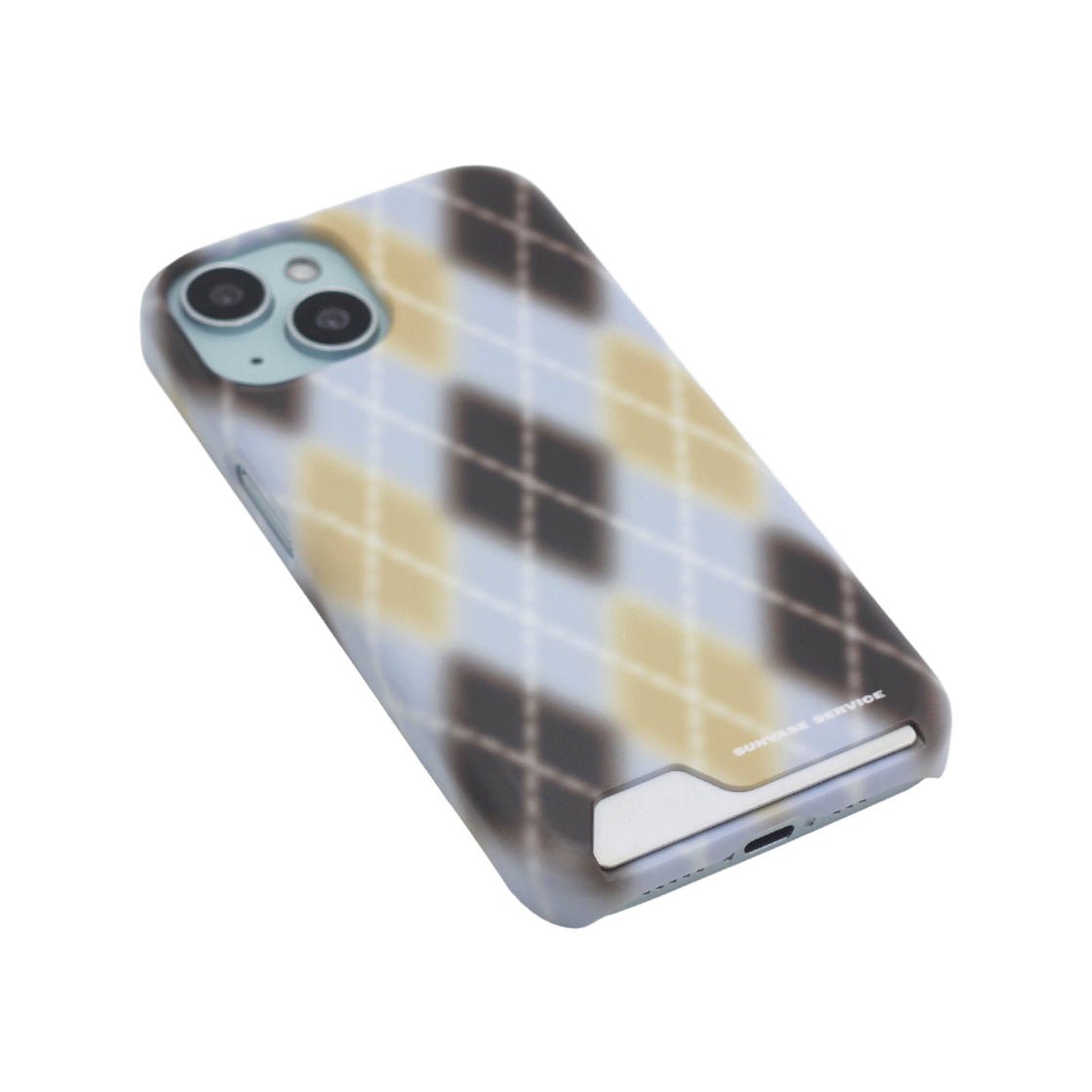 선베이스서비스 아가일 블러 케이스 샌디 스카이 (무광 카드하드) 아이폰(sunvase service ARGYLE BLUR CASE_SANDY SKY (matte card hard) iPhone) - 2