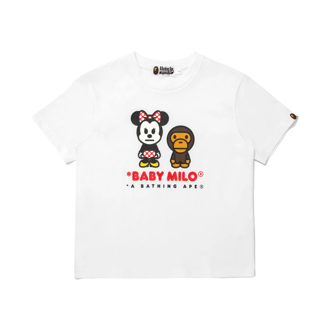 - (W) BAPE x Disney Minnie Mouse Baby Milo Mini T-Shirt White