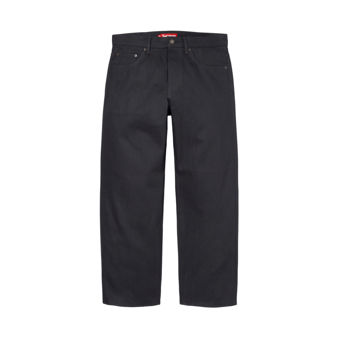 - Supreme Rigid Loose Fit Selvedge Jean Rigid Black - 26FW