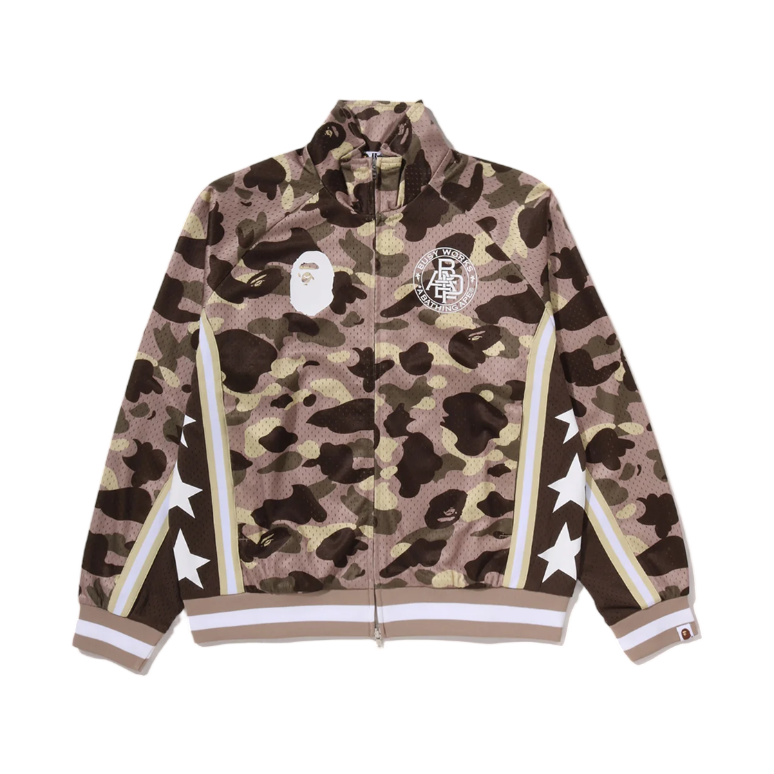 - BAPE Color Camo Mesh Relaxed Fit Track Jacket Brown