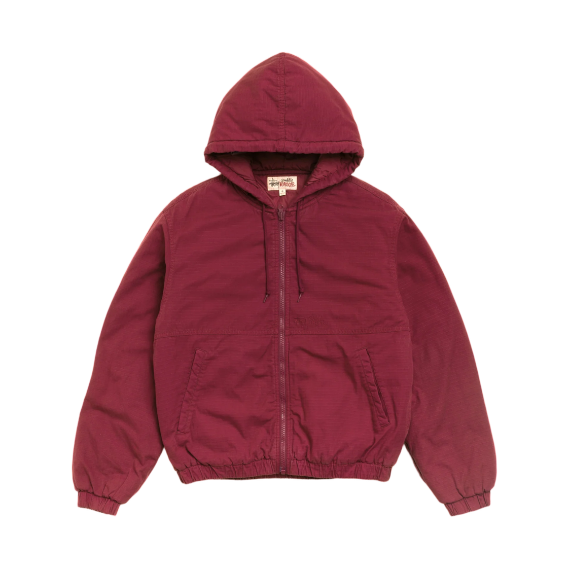 115945 Stussy Ripstop Work Jacket Burgundy