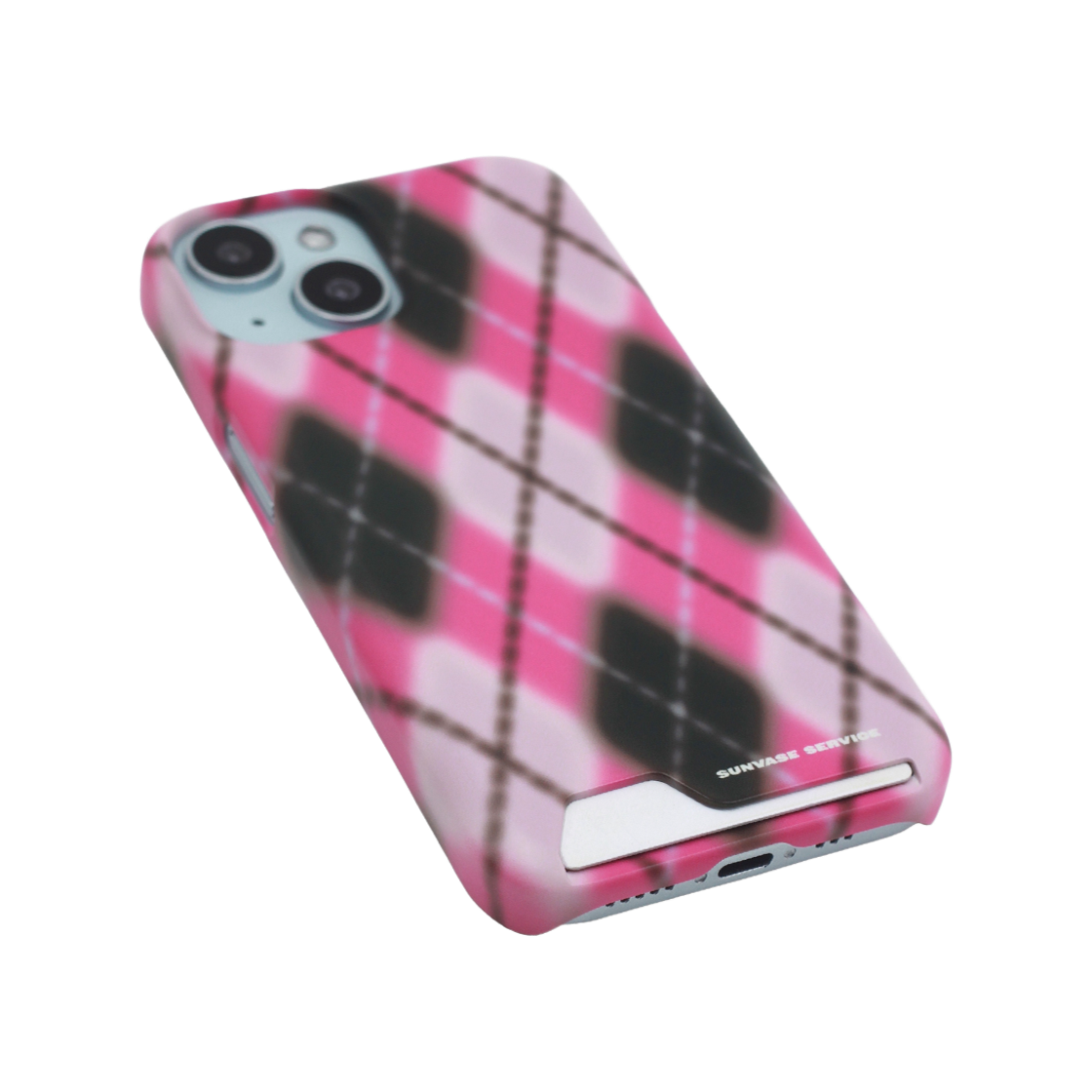 선베이스서비스 아가일 블러 케이스 핑크 (무광 카드하드) 갤럭시(sunvase service ARGYLE BLUR CASE_PINK (matte card hard) Galaxy) - 2