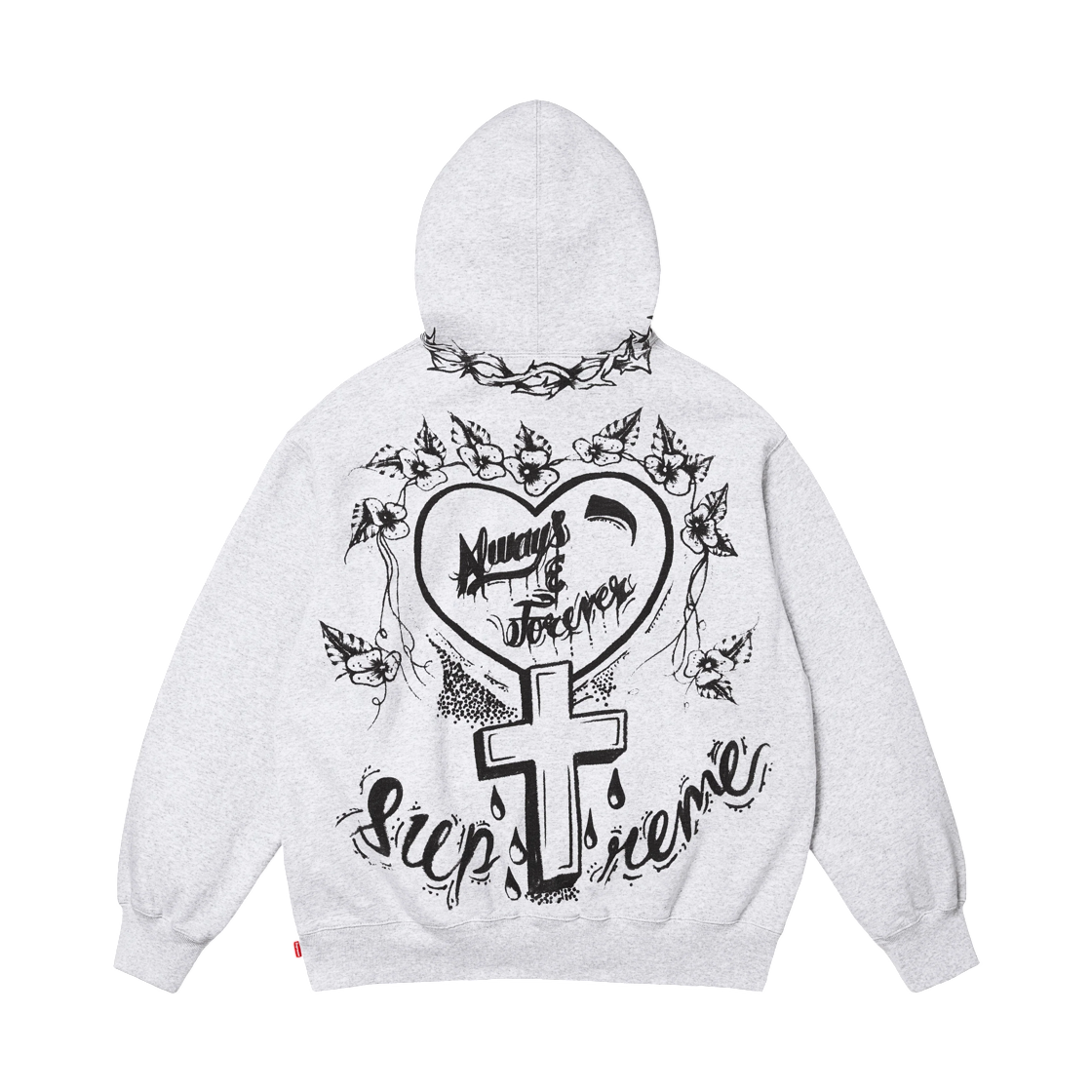 - Supreme Forever Hooded Sweatshirt Ash Grey - 26FW
