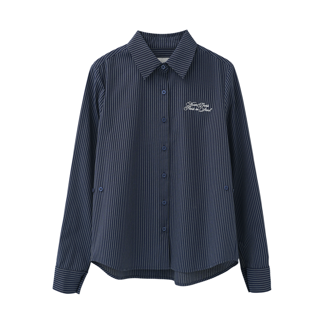 AD61SH03NV Avandress Dune Stripe Slimfit Shirt Navy