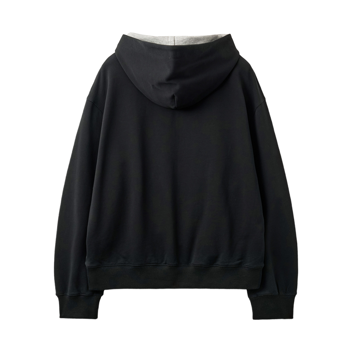세터 스몰 리벳 아플리케 포켓 로고 후드 블랙(SATUR Small Rivet Applique Pocket Logo Hoodie Black) - 2