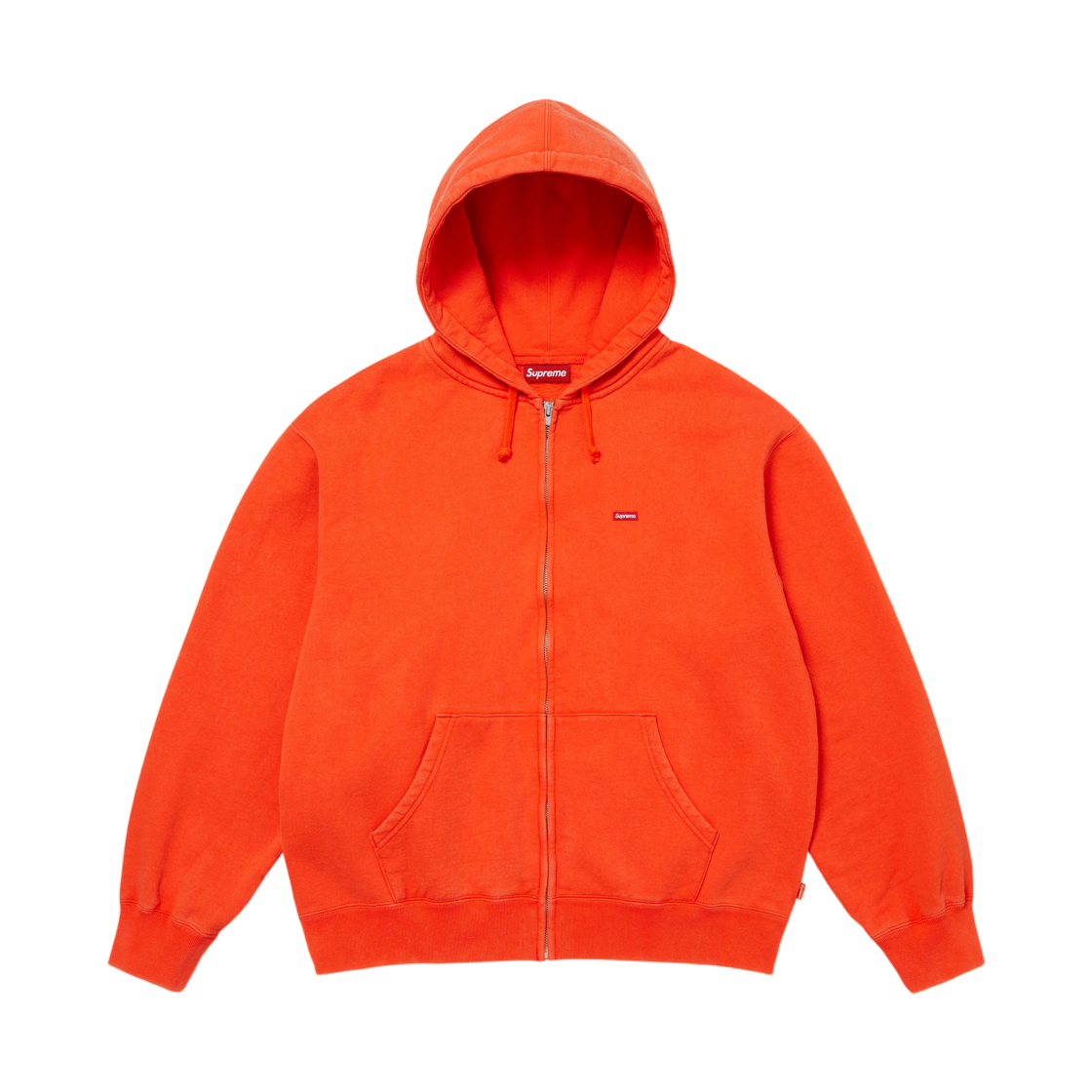 - Supreme Small Box Zip Up Hooded Sweatshirt Orange - 26FW