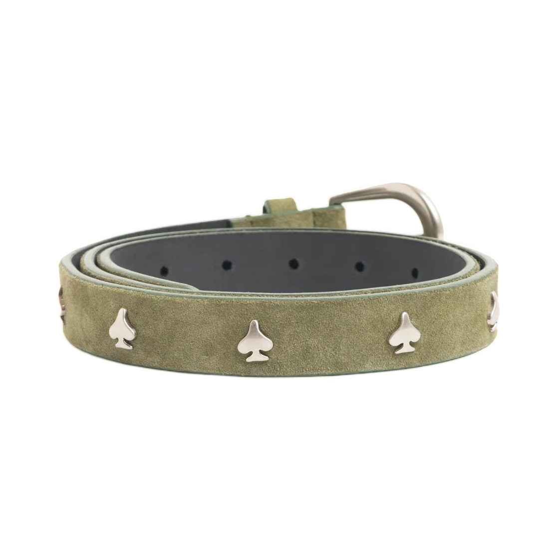스투시 스페이드 엠블럼 벨트 올리브 스웨이드(Stussy Spade Emblem Belt Olive Suede) - 2