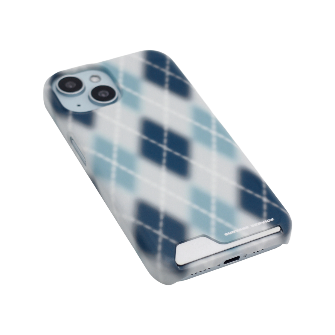 선베이스서비스 아가일 블러 케이스 미스티 블루 (무광 카드하드) 갤럭시(sunvase service ARGYLE BLUR CASE_MISTY BLUE (matte card hard) Galaxy) - 2