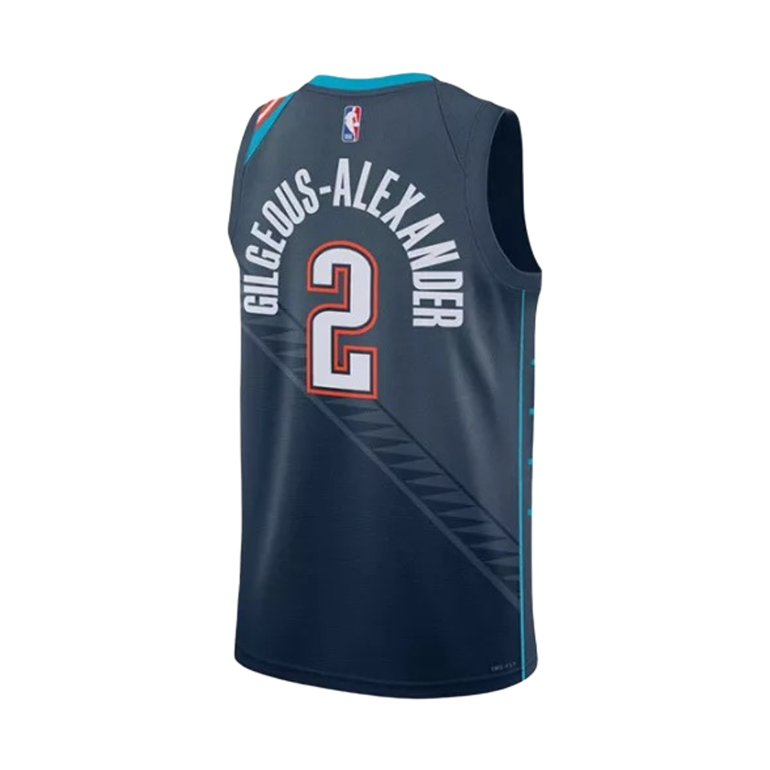 나이키 x 셰이 길저스-알렉산더 오클라호마 시티 썬더 시티 에디션 NBA 스윙맨 저지 썬더 블루 (HM5990-437) (마킹 버전)(Nike x Shai Gilgeous-Alexander Oklahoma City Thunder City Edition NBA Swingman Jersey Thunder Blue (HM5990-437) (Marking Ver.)) - 2