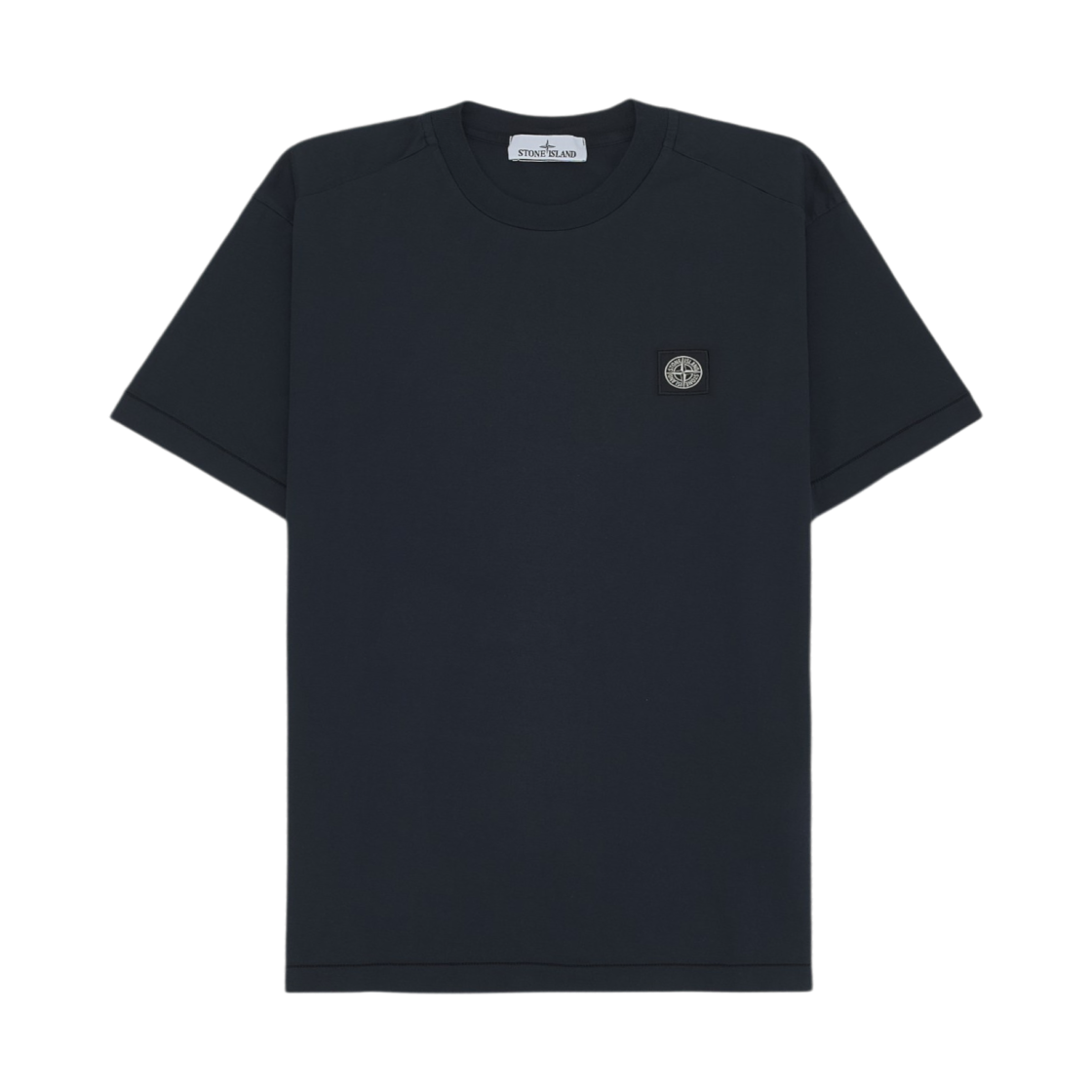 K1S1521000-39S0013-V0020 Stone Island 2100039 60/2 Cotton Jersey Slim Fit T-Shirt with Compass Logo Patch Navy Blue - 25SS