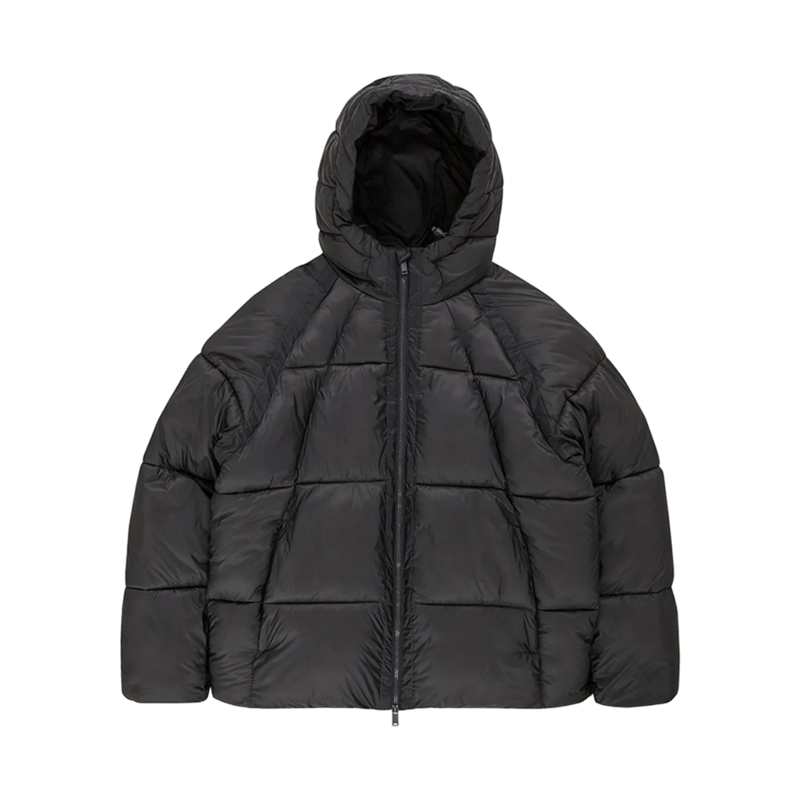 SPJPG4TC13 Spao Sheer Hooded Puffer Dark Gray