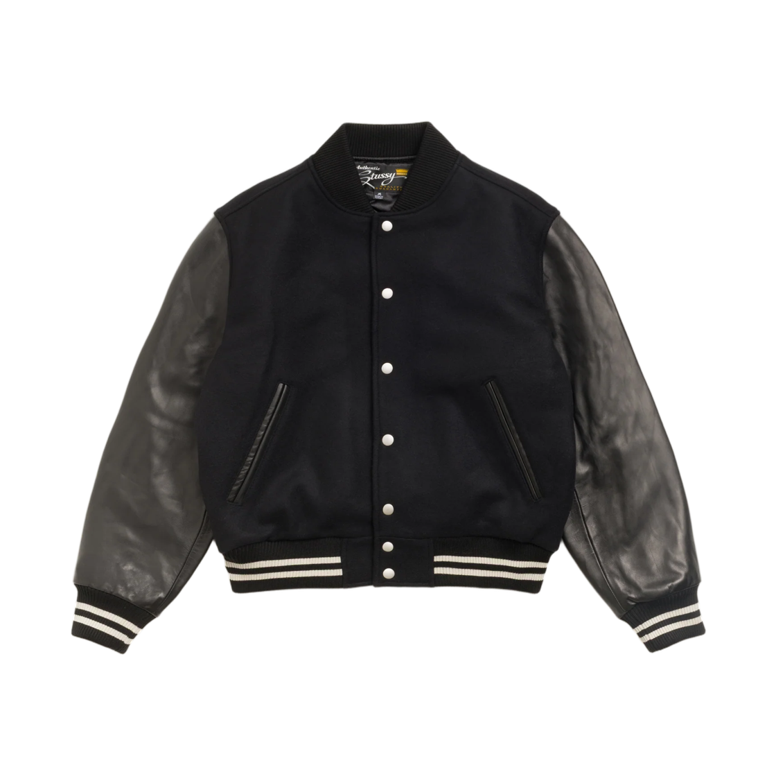 115968 Stussy Wool Varsity Jacket Black