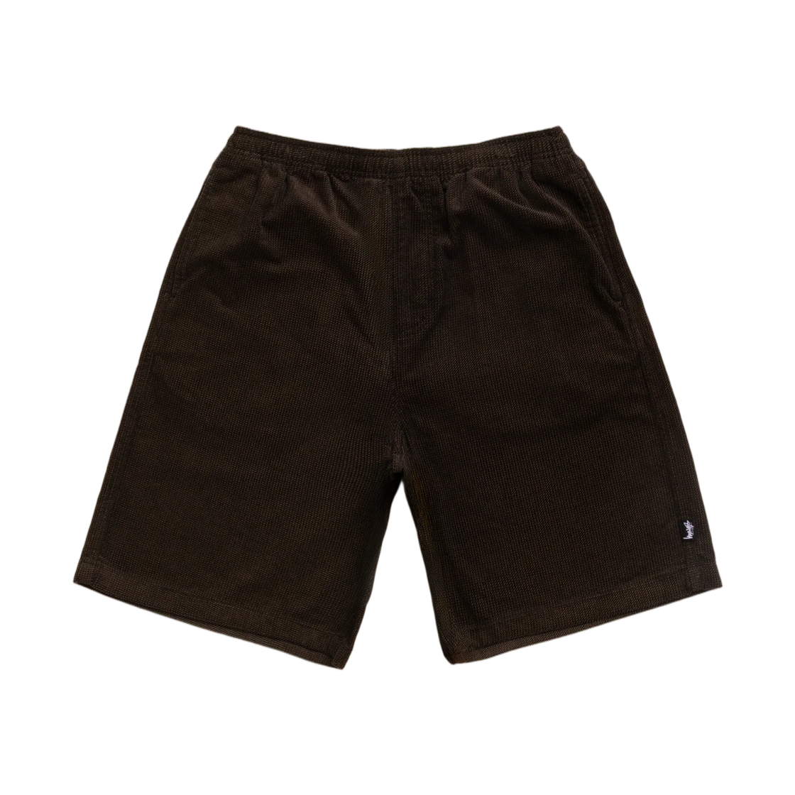 112364 Stussy Baggy Twill Cord Beach Shorts Black