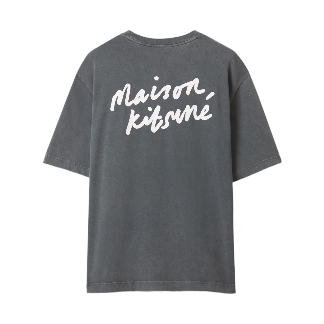 메종 키츠네 핸드라이팅 페이디드 오버사이즈 티셔츠 터뷸런스 페이디드(Maison Kitsune Handwriting Faded Oversize T-Shirt Turbulence Faded) - 2