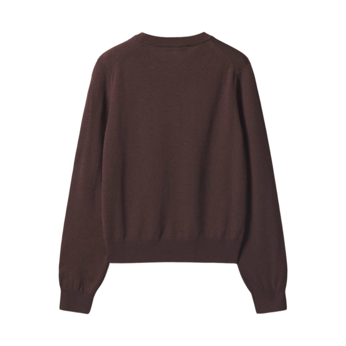 (W) 메종 키츠네 베이비 폭스 메리노 레귤러 점퍼 다크 우드((W) Maison Kitsune Baby Fox Merino Regular Jumper Dark Wood) - 2