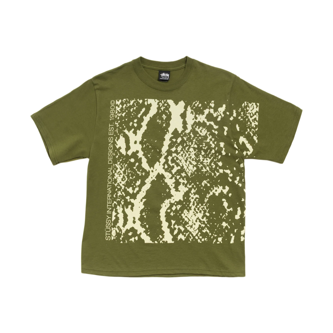 1905199 Stussy Snakeskin T-Shirt Olive