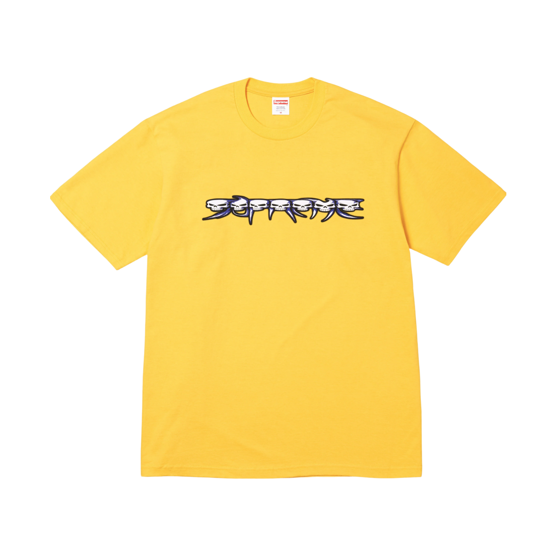 - Supreme Skulls Spellout T-Shirt Yellow - 26FW