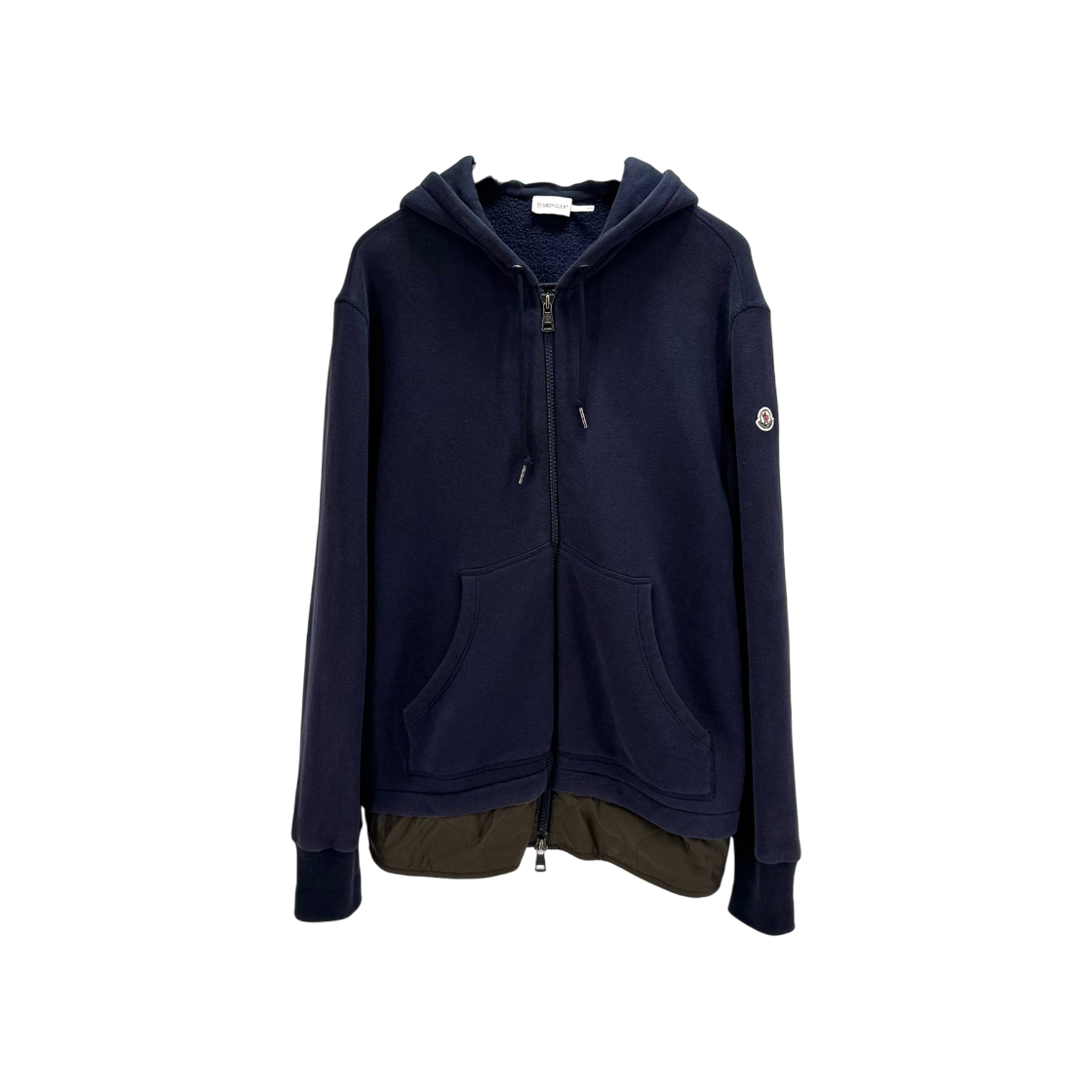 ITBURH9Q4PCU Moncler Navy Hooded Zip Jacket