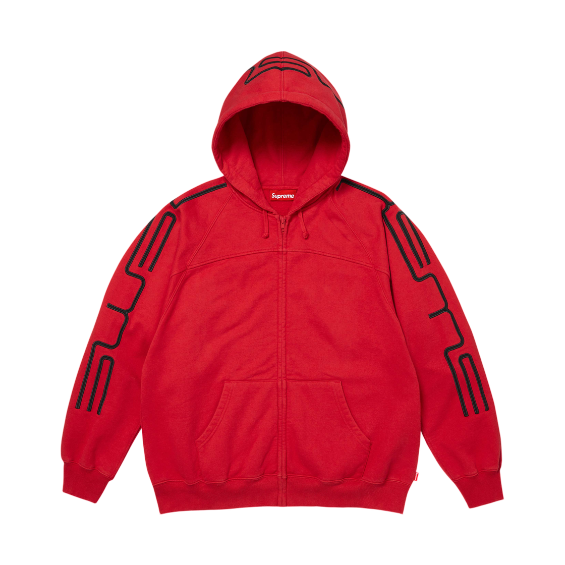 - Supreme Connect Zip Up Hooded Sweatshirt Red - 26FW