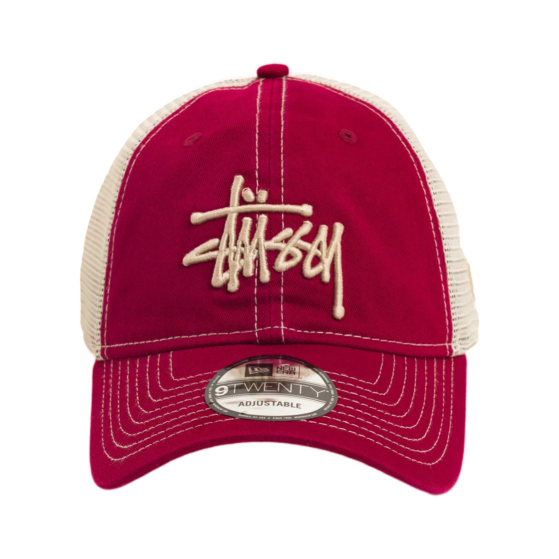 1311164 Stussy New Era 9Twenty Washed Basic Trucker Cardinal