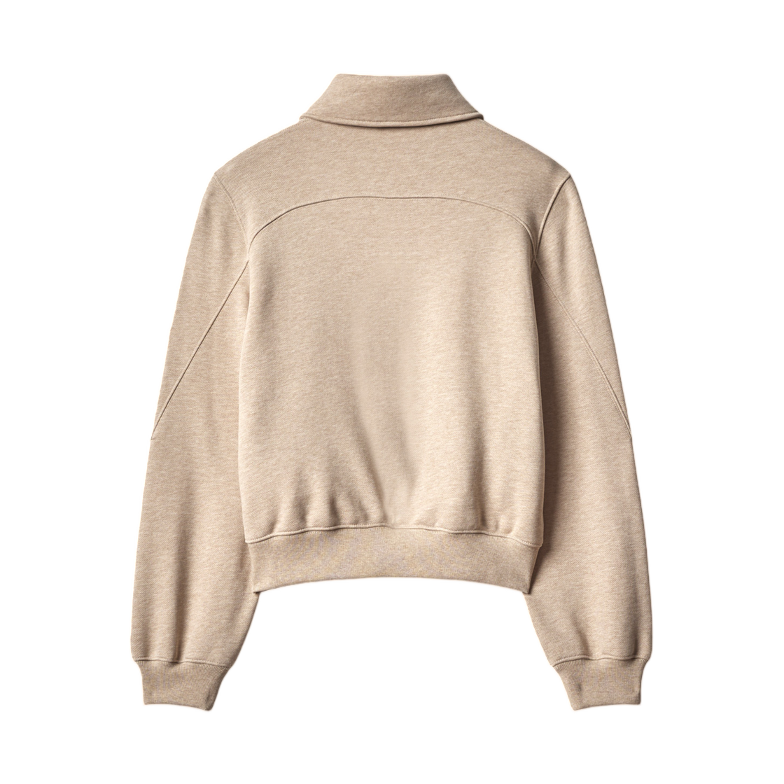 (W) 메종 키츠네 베이비 폭스 폴로 스웨트셔츠 클리어 베이지 멜란지((W) Maison Kitsune Baby Fox Polo Sweatshirt Clear Beige Melange) - 2